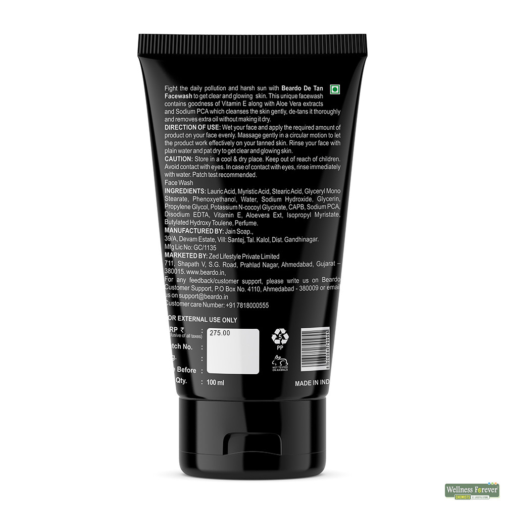 de tan beardo face wash