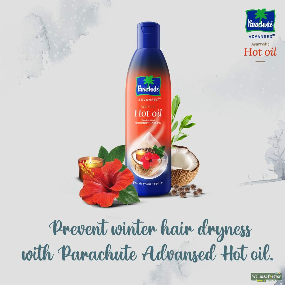Buy Parachute Ayurvedic Hot Hair Oil, 300ml Online Wellness Forever